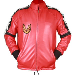Men's Smokey And The Bandit Burt Reynolds Red Biker Faux Leather Jacket
